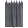 Cortinas Blackout  com Laços de Pendurar 2 pcs Veludo Cinza Claro Super Leve 3