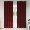 Cortinas Blackout  com Ilhós 2 pcs Vermelho Bordô Veludo 1