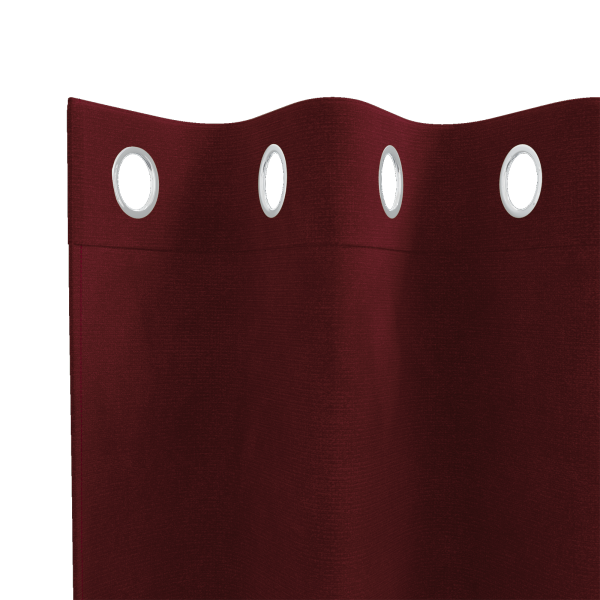 Cortinas Blackout  com Ilhós 2 pcs Vermelho Bordô Veludo M 4