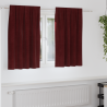 Cortinas Blackout  com fita superior 2 pcs Bordô Veludo 1
