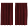 Cortinas Blackout  com fita superior 2 pcs Bordô Veludo 2