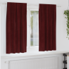 Cortinas Blackout  com fita superior 2 pcs Vermelho Bordô Veludo 1