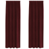 Cortinas Opacas  com fita superior 2 pcs Bordô Veludo 2