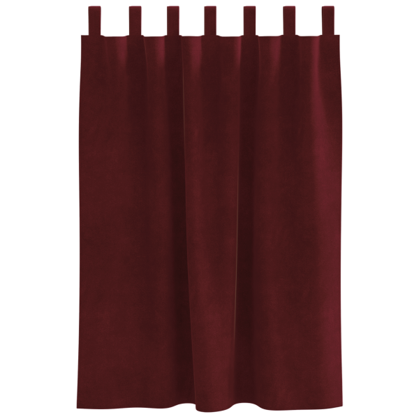 Cortinas opacas con trabillas 2 piezas terciopelo rojo tinto M 3