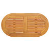 Tampo de Mesa 80x40x2.2 cm Oval de Madeira Sólida de Acácia 2