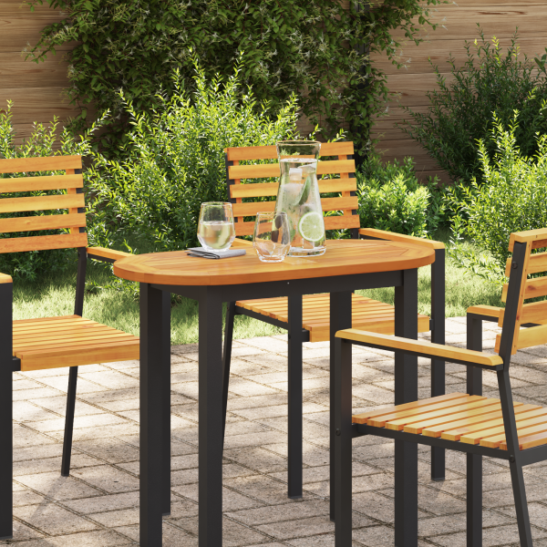 Tapa de Mesa 80x40x2.2 cm Ovalada de Madera Maciza de Acacia M 3