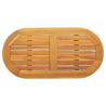 Mesa ovalada 90x45x2 cm de madera maciza de acacia 2