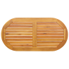 Superficie de Mesa Ovalada de Madera Maciza de Acacia 110x55x2 cm 2