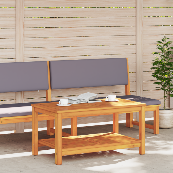 Mesa de Café 90x50x45 cm de Madera Maciza de Acacia M 3