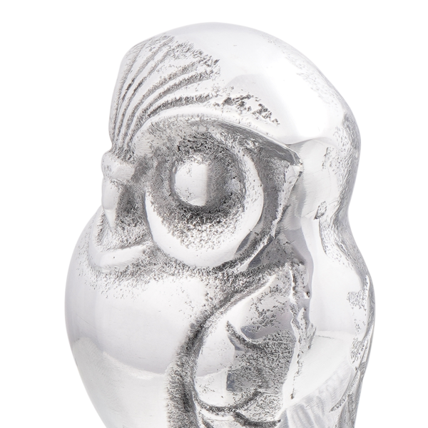 Sujetalibros Búho 2 piezas aluminio plateado 12x9x19 cm M 5