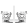 Sujetalibros Perro 2 piezas aluminio plateado 8x12x16.5 cm 5
