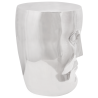 Taburete con forma de cara aluminio plateado 33x33x45 cm 4