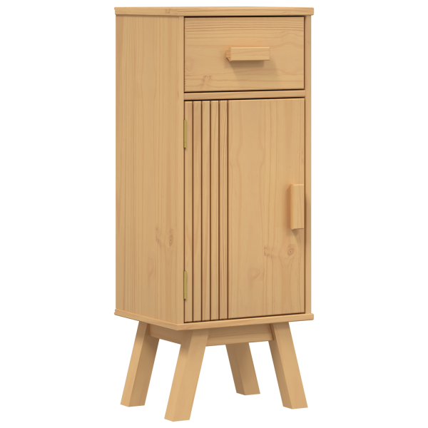 Armario de baño de madera maciza de pino 35x30x90 cm M 2
