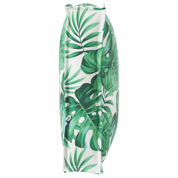 Almofada de pallet para assento e costa. estampa de folhas 120x60x12 cm. tecido Oxford M 4