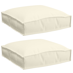 Cojines de Palets para Asiento 2 pcs Crema 40x40x8 cm Tejido Oxford H