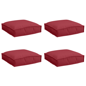 Almofadas de Palete 4 pcs Vermelho Vinho 40 x 40 x 8 cm em Tecido Oxford H