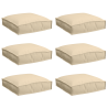 Cojines de Palets para Asiento 6 pcs Beige 40x40x8 cm Tela Oxford 2