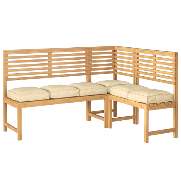 Cojines de Palets para Asiento 6 pcs Beige 40x40x8 cm Tela Oxford M 3