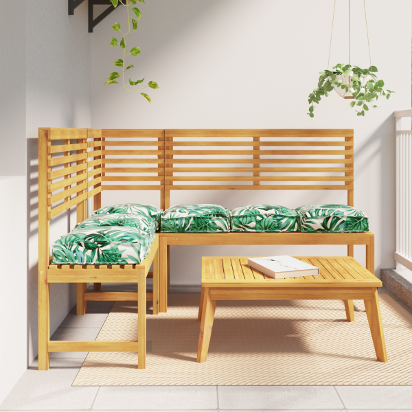 Cojines para Palets para asiento 6 pcs Patrón de hojas 40x40x8 cm Tela Oxford D