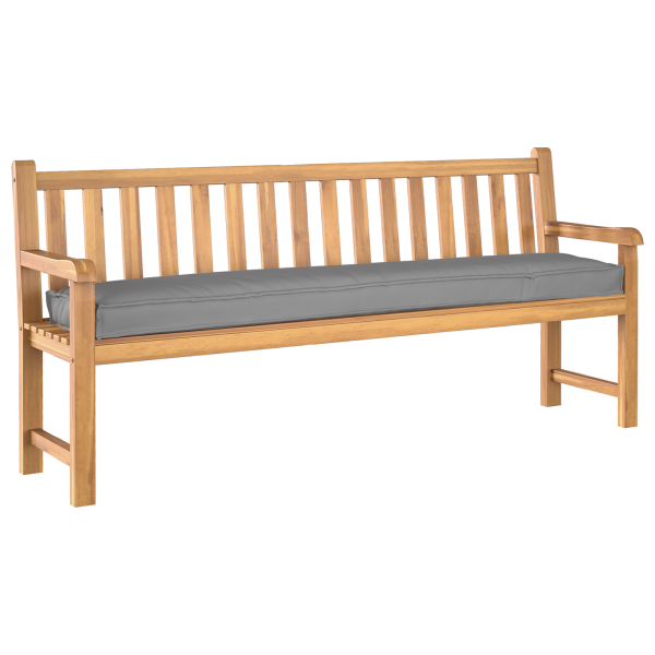 Cojín de Pallet para Banco Gris 200x40x8 cm Tela Oxford M 3