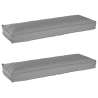 Cojines para Pallet para Banco 2 pcs Gris 120x40x8 cm Tela Oxford 1