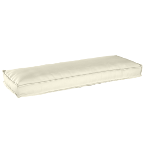 Almofadas de Palete para Banco 2 pcs Creme 120x40x8 cm Tecido Oxford H
