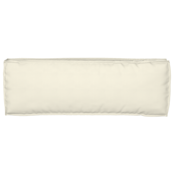 Almofadas de Palete para Banco 2 pcs Creme 120x40x8 cm Tecido Oxford M 5