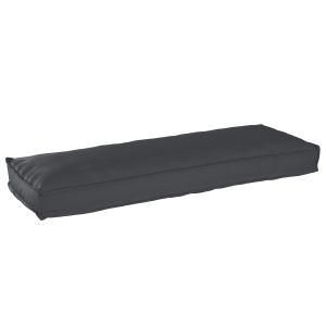 Almofadas de Palete para Banco 2 pcs Preto 120x40x8 cm Tecido Oxford H