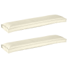 Cojines para Palets para Banco 2 pcs Crema 150x40x8 cm Tela Oxford 1