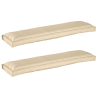 Cojines para Pallet para Banco 2 pcs Beige 150x40x8 cm Tela Oxford 1
