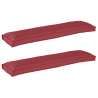 Cojines para Banco 2 pcs Rojo Vino 150x40x8 cm Tela Oxford 1