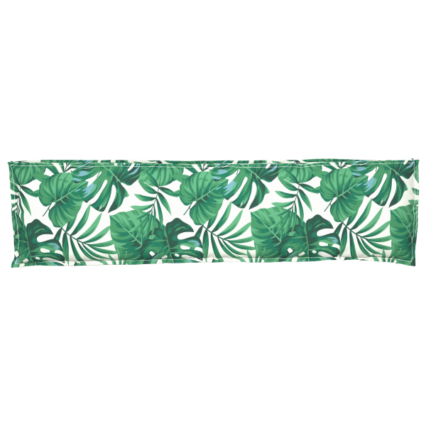 Cojines de Palets para Banco 2 pcs Patrón de Hojas 150x40x8 cm Tela Oxford M 5