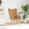 Sillón de relax de tela efecto de lana rizada beige 1