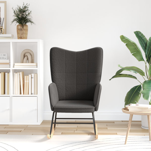 Cadeira Relaxante  Cinza Escuro em Tecido Lã Curly M 3