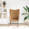 Sillón de relax de tela efecto de lana rizada beige 3