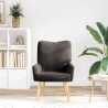 Sillón de relax de tela efecto de lana rizada gris oscuro 3