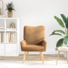 Sillón de relax de tela efecto de lana rizada beige 3
