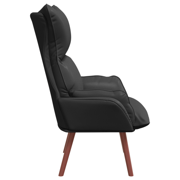 Sillón de relax de cuenro sintético negro M 5