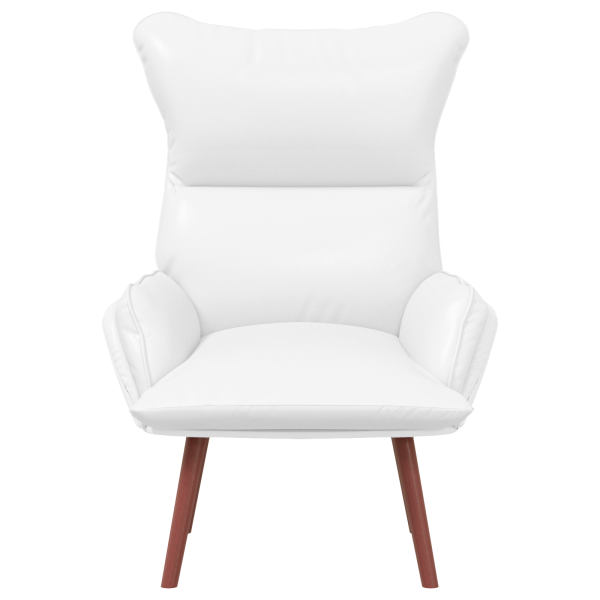 Sillón de relax de cuenro sintético blanco M 4