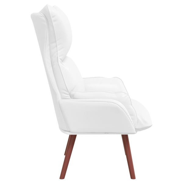 Sillón de relax de cuenro sintético blanco M 5