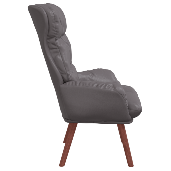 Sillón de relax de cuero sintético gris nube M 5