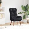 Sillón de relax de cuero sintético negro 1