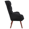 Sillón de relax de cuero sintético negro 5