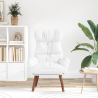 Sillón de relax de cuero sintético blanco 3