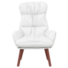 Sillón de relax de cuero sintético blanco 4