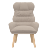 Sillón de relax de tela efecto de lana rizada gris claro 4