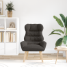 Sillón de relax de tela efecto de lana rizada gris oscuro 3