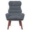 Sillón Relax de Terciopelo Gris Oscuro 4