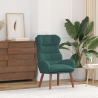 Silla de Relax Verde Oscuro de Terciopelo 1