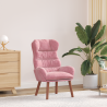 Sillón Relajante de Terciopelo Rosa 1